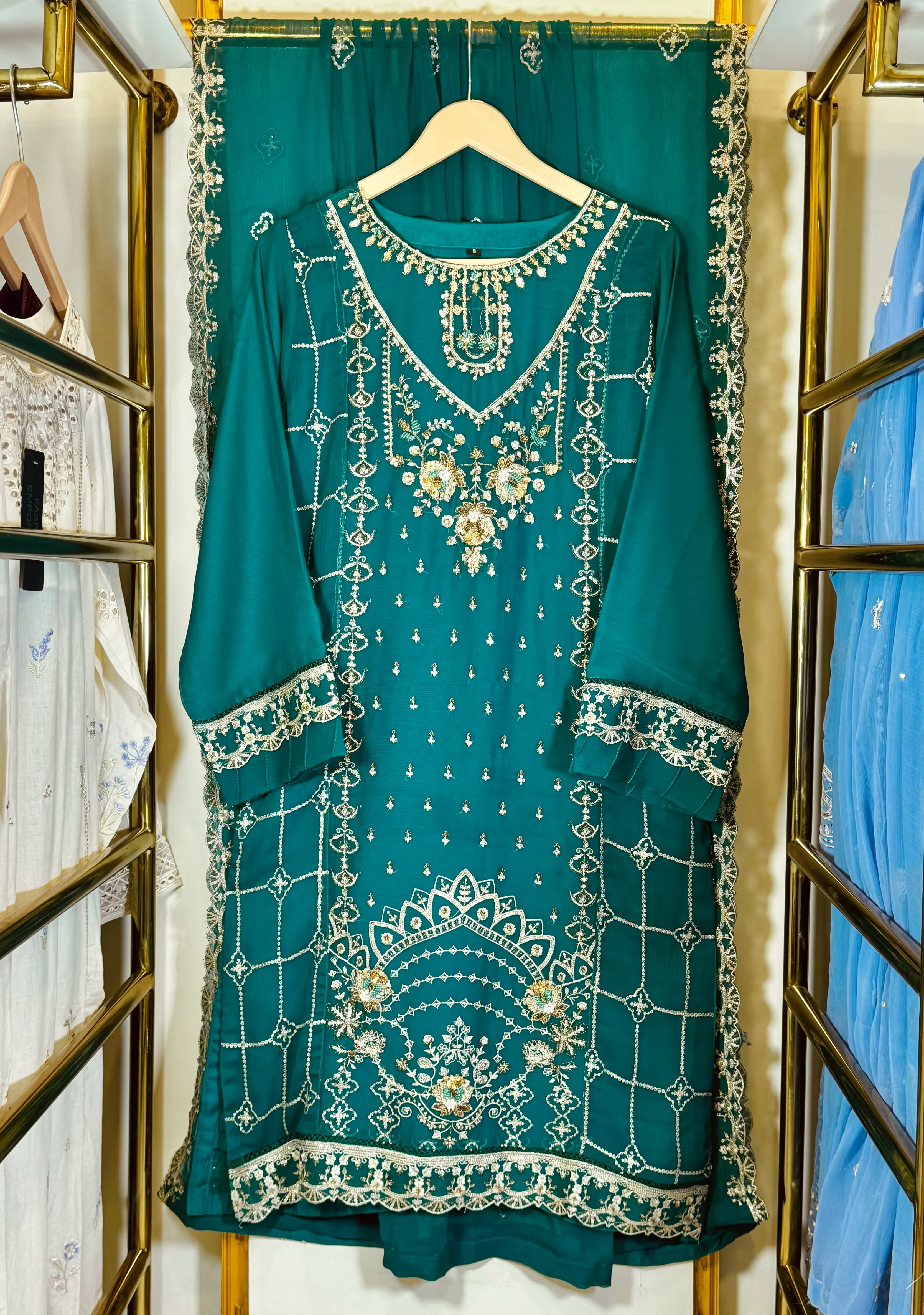 Opal Glow Chiffon – Sea Green