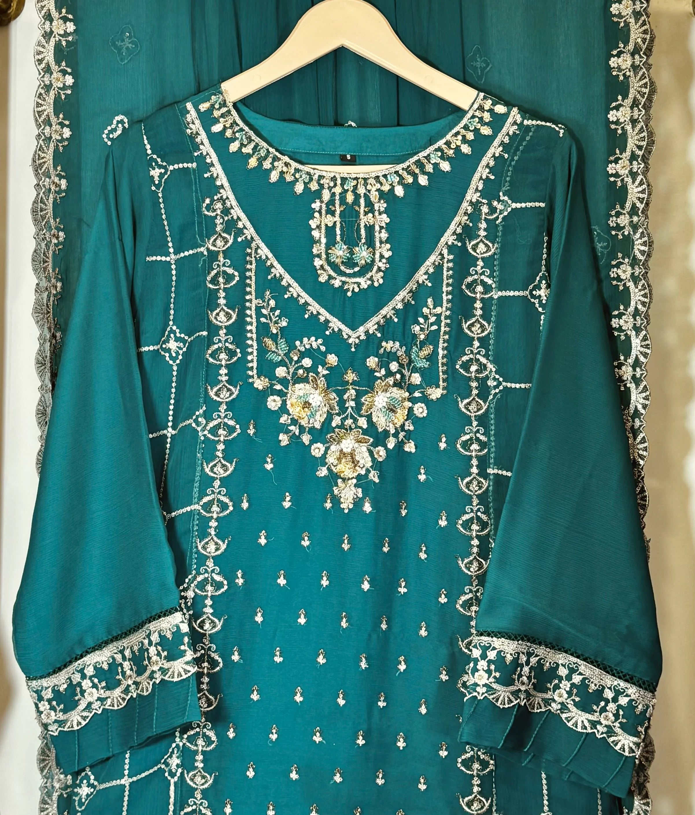 Opal Glow Chiffon – Sea Green