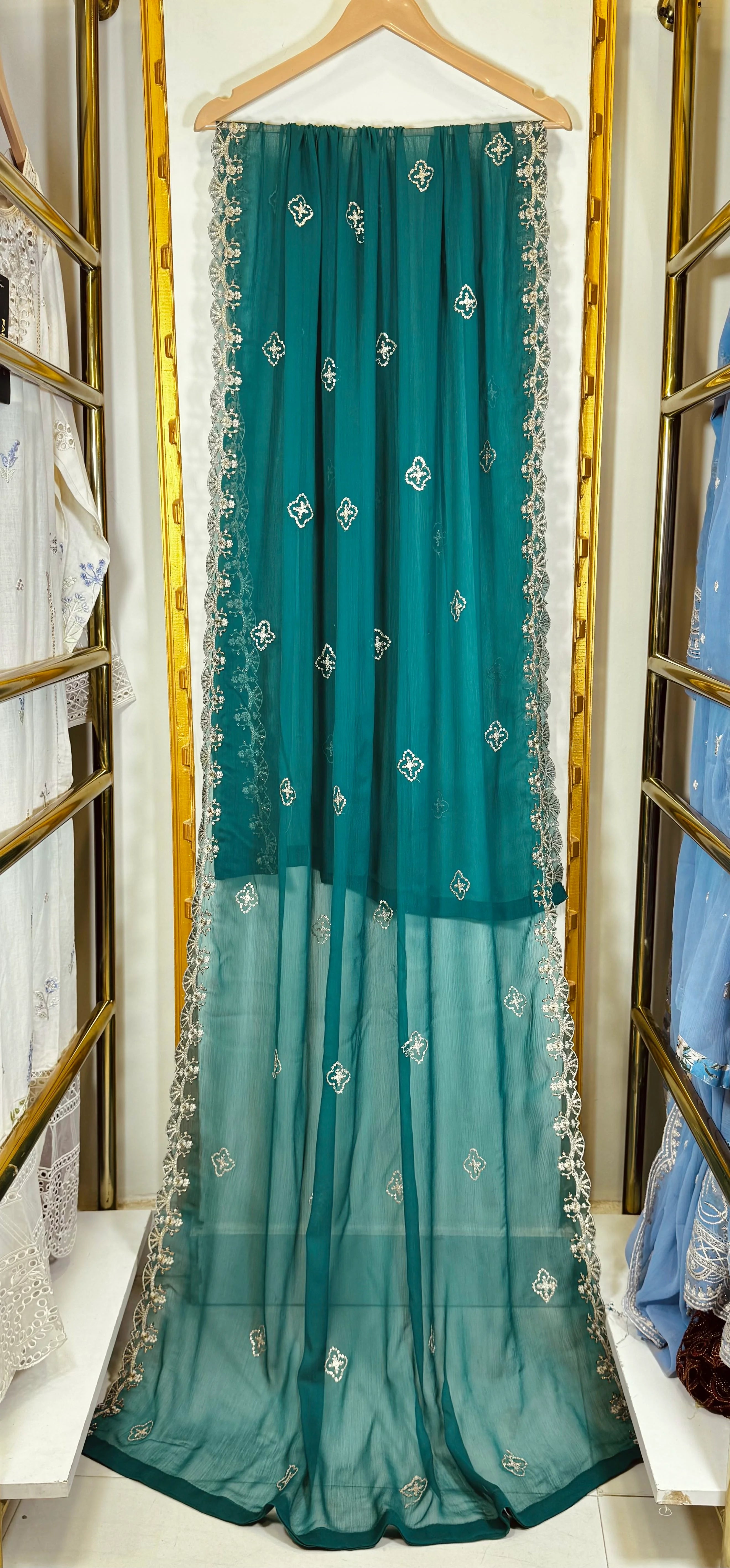 Opal Glow Chiffon – Sea Green