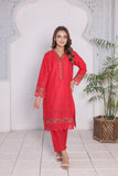 FECTN 114 2Pcs Embroidered Cotton suit shirt and trousers