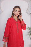 FECTN 114 2Pcs Embroidered Cotton suit shirt and trousers