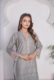 FECTN 114 2Pcs Embroidered Cotton suit shirt and trousers