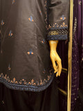 Zehra Luxe – Siyah Noir | 3 Piece Cotton Short Shirt & Farshi Shalwar