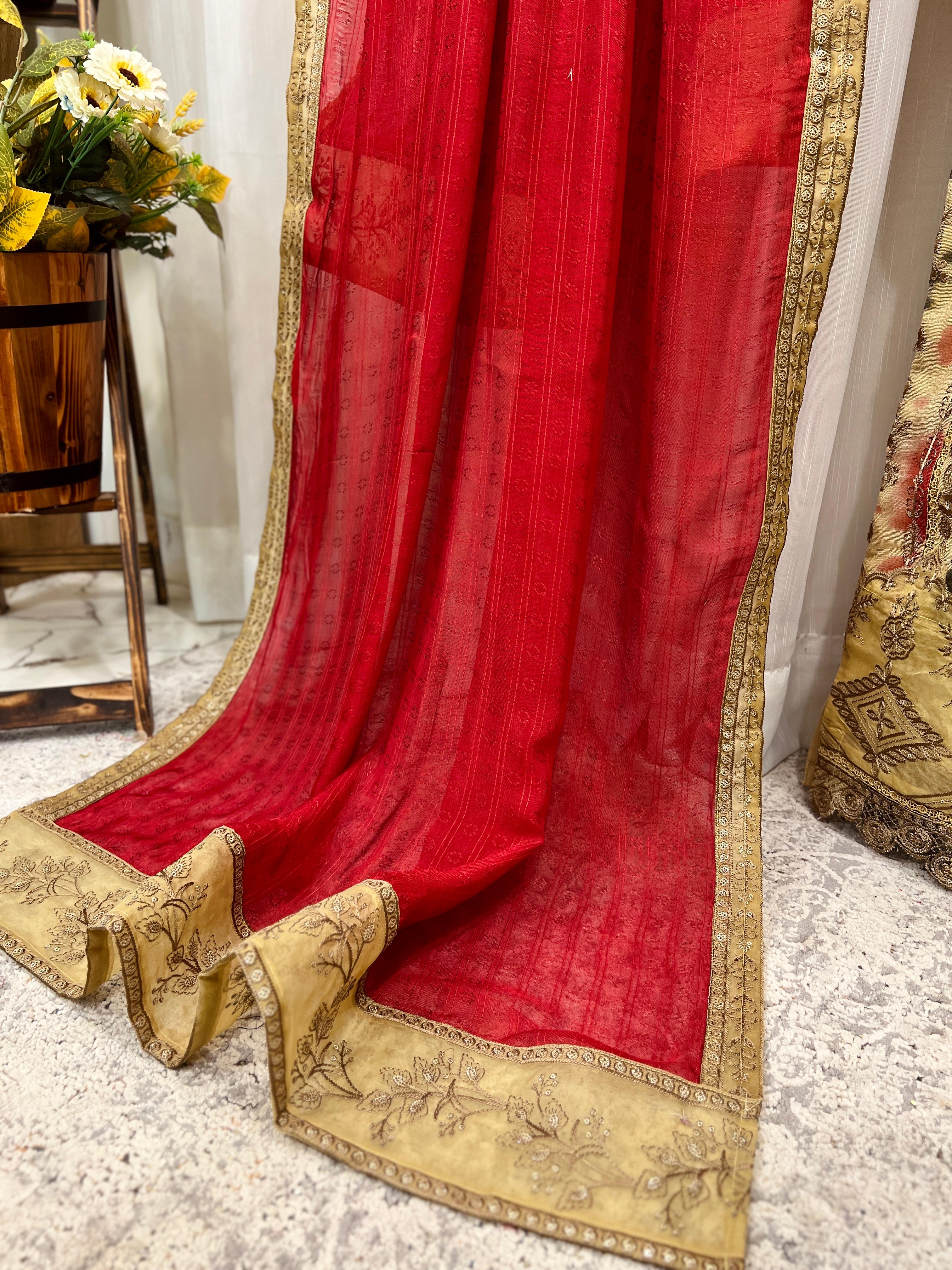 2Pcs Pure Embroidered Cotton Net Suit FE145115