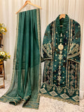 2Pcs Pure Embroidered Cotton Net Suit FE145114