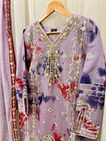 2Pcs Pure Embroidered Cotton Net Suit FE145227