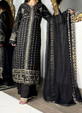 Aura Luxe Black Chiffon 3-Piece Suit – Sequins Embroidered Formal Dress