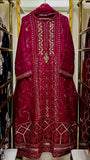 Velora Magenta Luxury  Gown 3Pcs