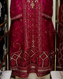 Velora Magenta Luxury  Gown 3Pcs