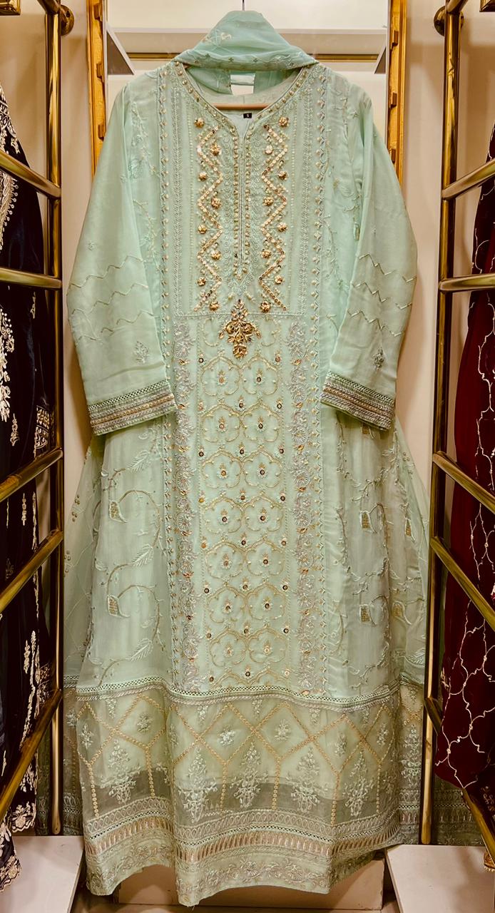 Celestia Mint Luxury Gown 3pcs