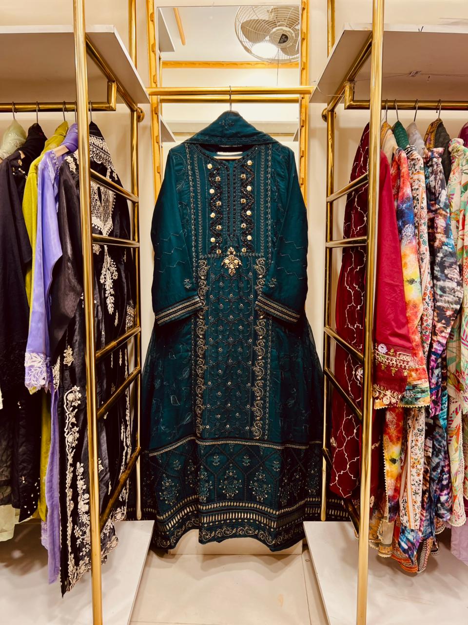 Luxury Bottel Green Gown