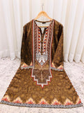 Printed Samos Silk Shirt – Elegant Ethnic Fusion FE-Slk4867