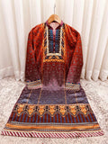 Printed Samos Silk Shirt – Elegant Ethnic Fusion FE-Slk4864