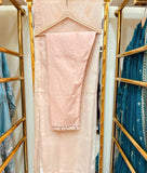 Elaya Peach– Embroidered Cotton 3-Piece Suit with Chiffon Dupatta
