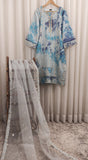 2Pcs Embroidered Cotton Net Suit Co‑ords Set | Premium Stitched Outfit