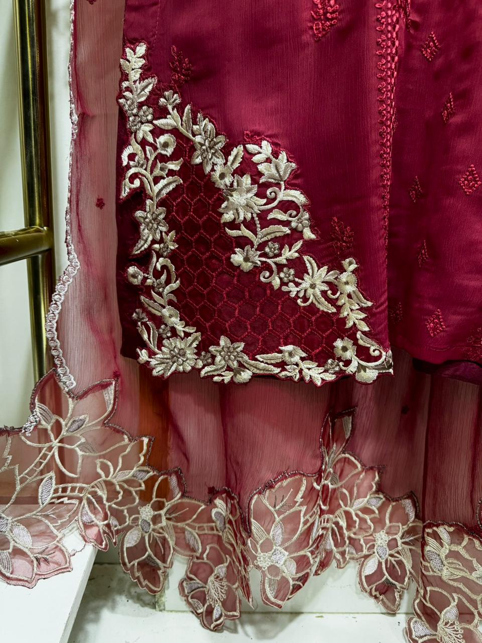 Dhagha Kari – 3Pcs Embroidered Suit | Luxury Threadwork Collection