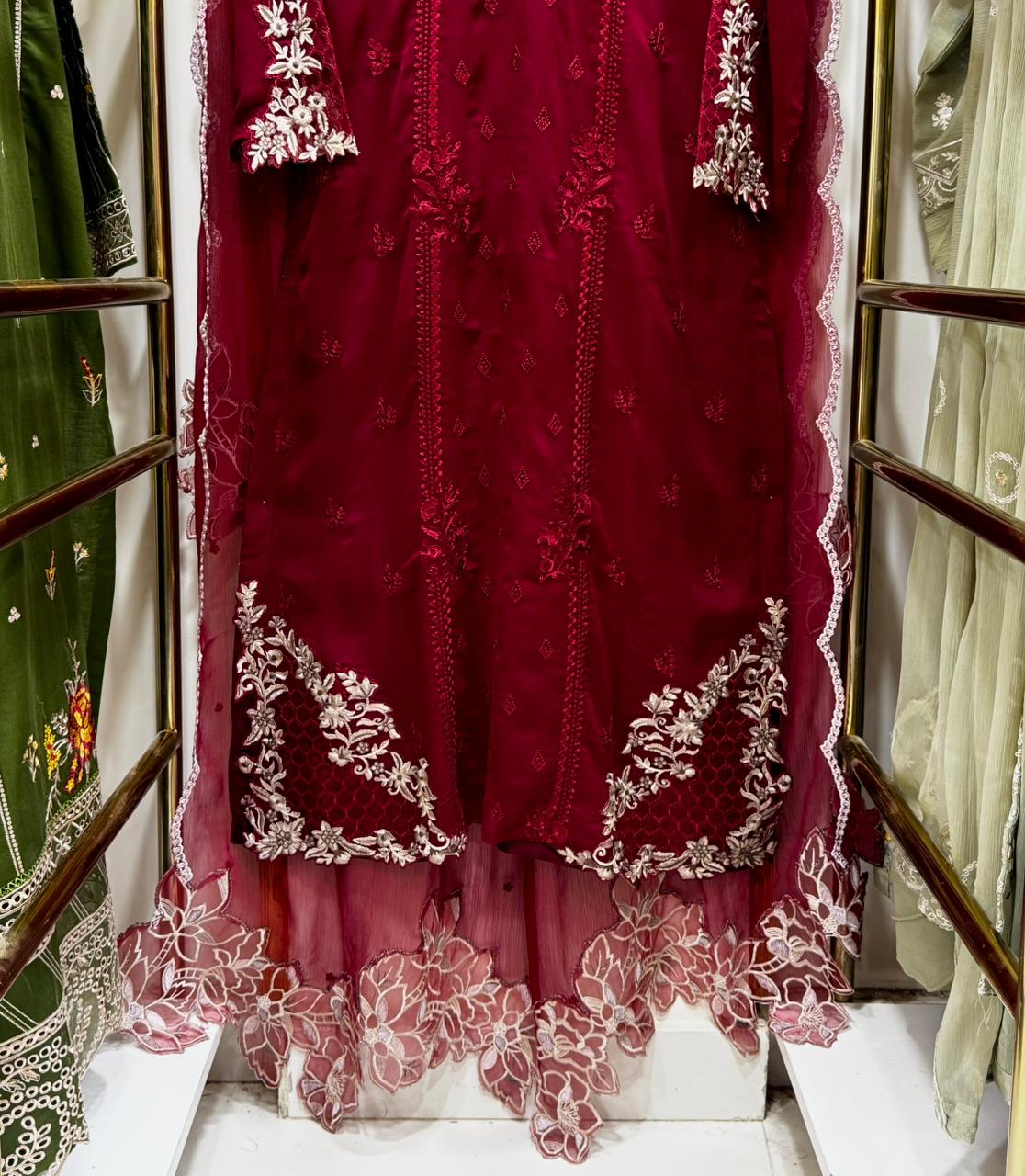 Dhagha Kari – 3Pcs Embroidered Suit | Luxury Threadwork Collection