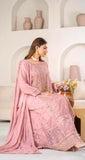 Peach Zarri & Sequin Embroidered Formal Gown – Luxury Wedding & Eid Wear