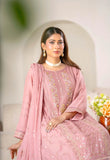Peach Zarri & Sequin Embroidered Formal Gown – Luxury Wedding & Eid Wear