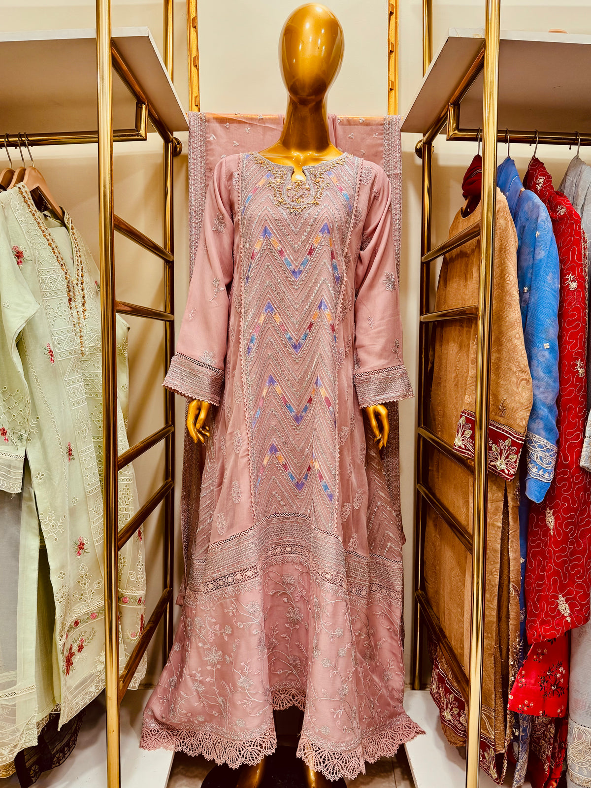 Elysian Dream – Luxury Embroidered Bamber Chiffon Gown