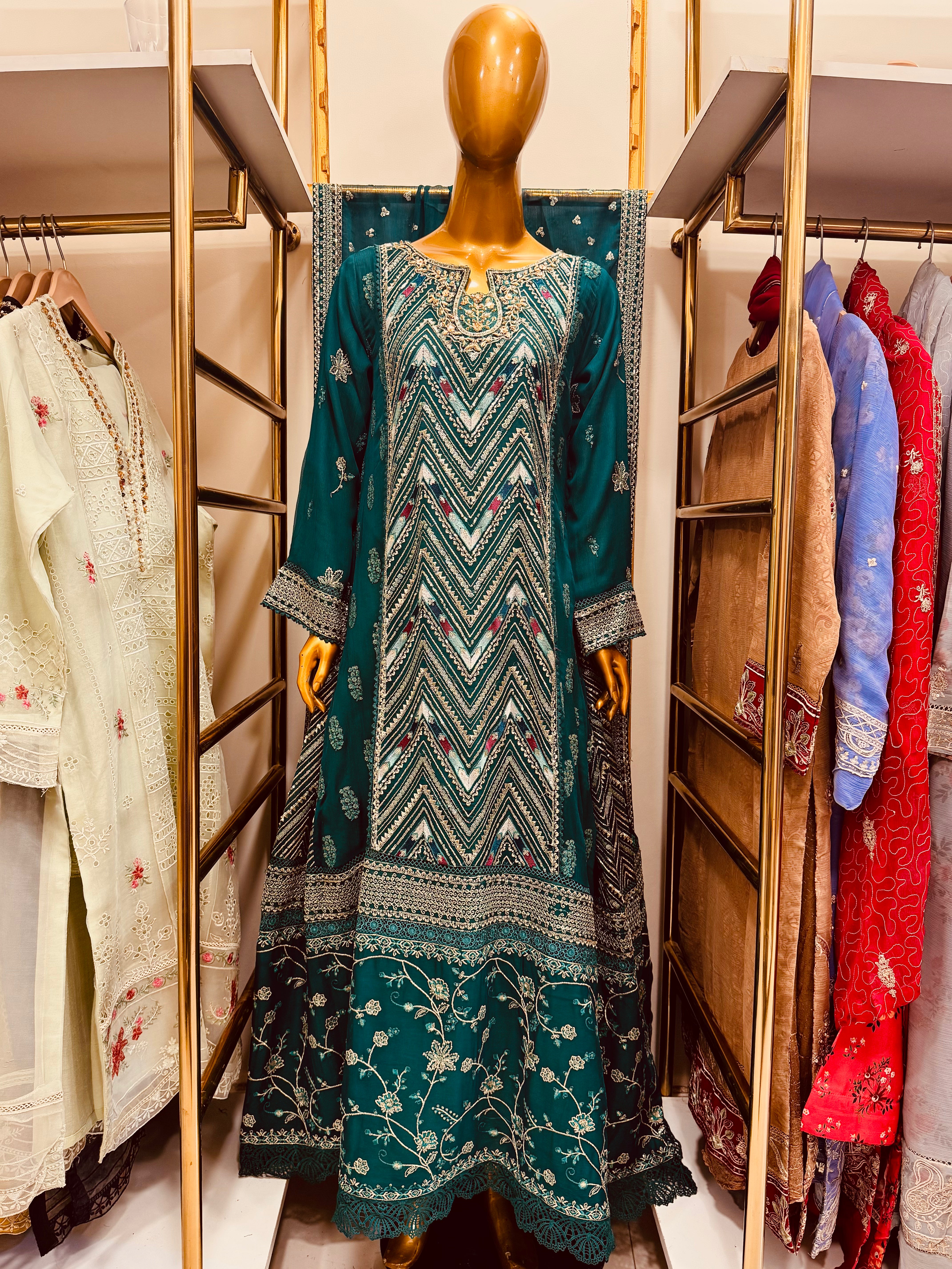 Elysian Dream – Luxury Embroidered Bamber Chiffon Gown